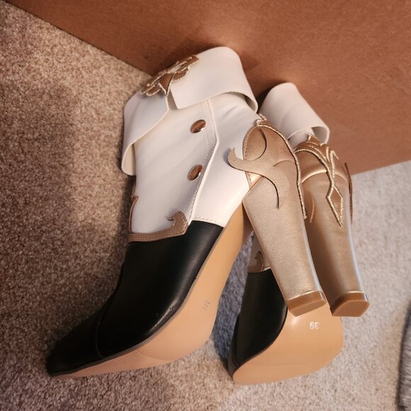 NEW Clorinde Genshin Impact Boots Cosplay Womens 39 = 8.5/9 US - Picture 9 of 12